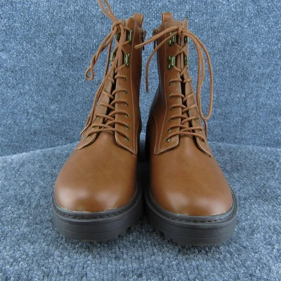 Universal Thread Tan Lace-Up Boots - Picture 2 of 7